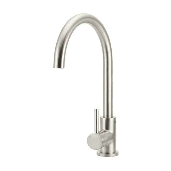 Meir Round Kitchen Mixer Tap - Brushed Nickel