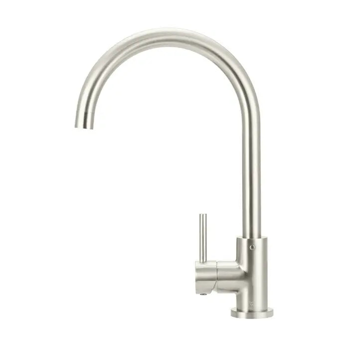 Meir Round Kitchen Mixer Tap - Brushed Nickel
