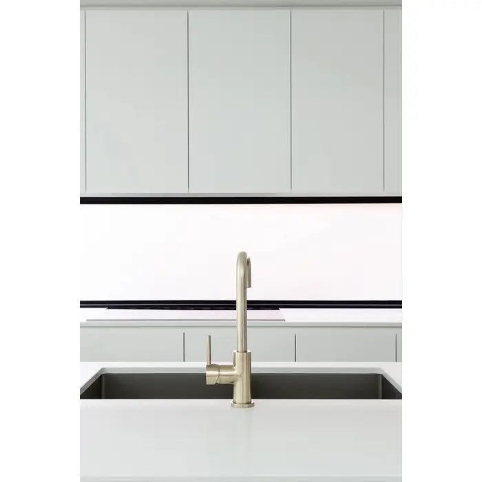 Meir Round Kitchen Mixer Tap - Brushed Nickel