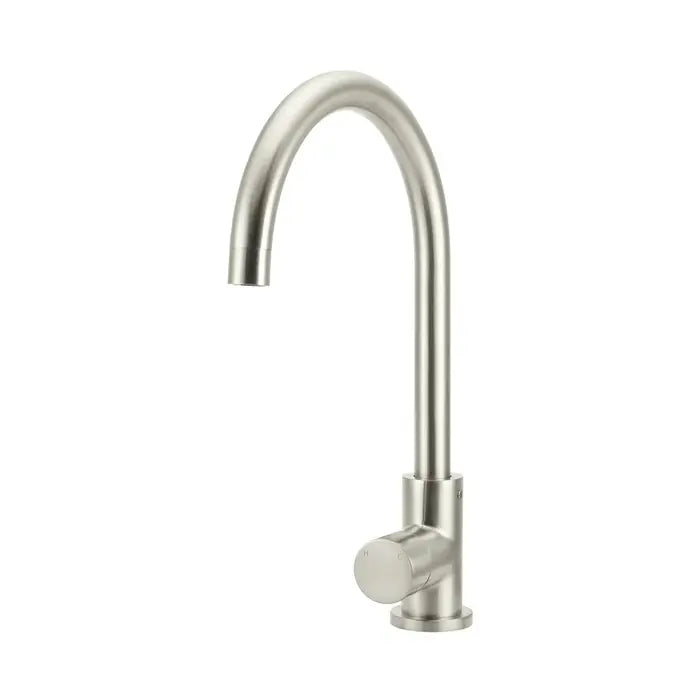 Meir Round Kitchen Mixer Tap - Brushed Nickel