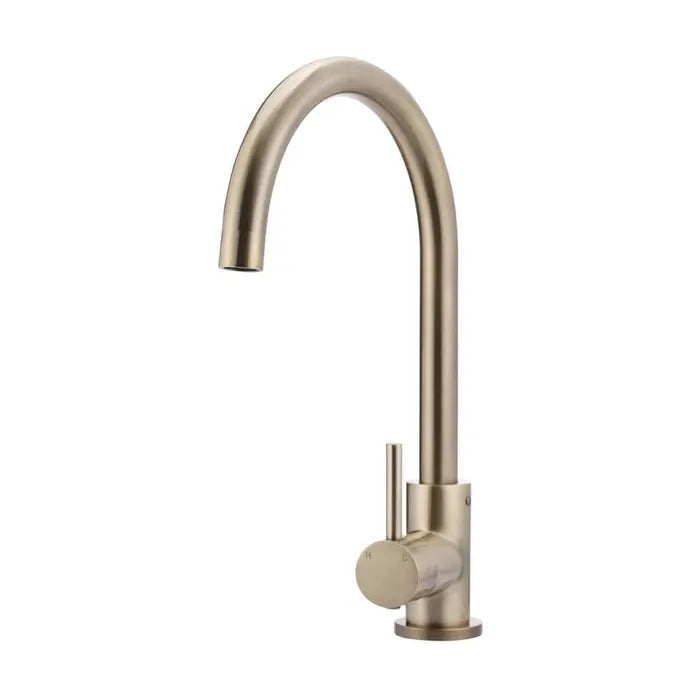 Meir Round Kitchen Mixer Tap - Champagne Rose Gold