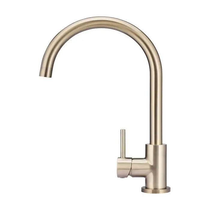Meir Round Kitchen Mixer Tap - Champagne Rose Gold