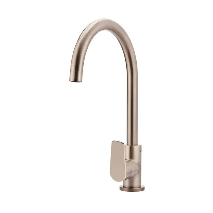 Meir Round Kitchen Mixer Tap - Champagne Rose Gold