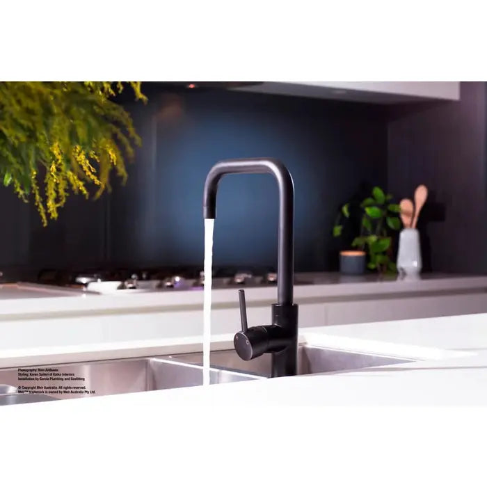 Meir Round Kitchen Mixer Tap - Matte Black