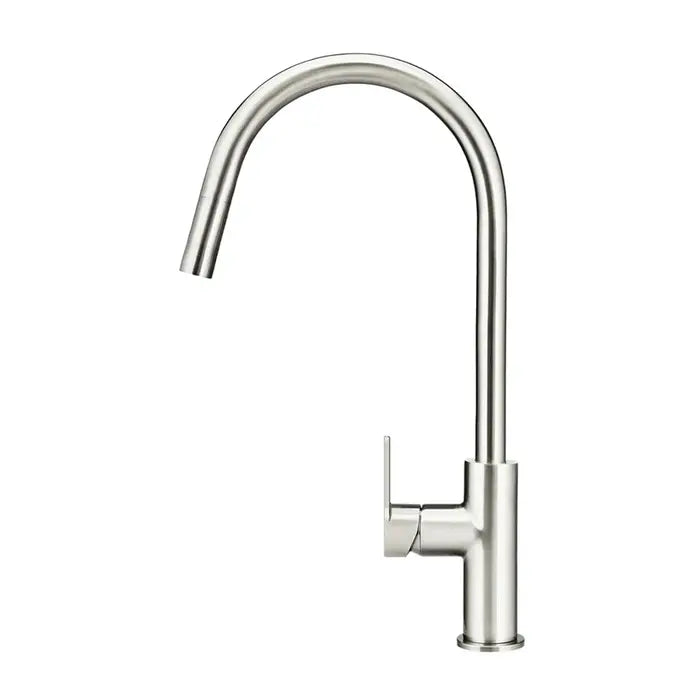 Meir Round Piccola Pull Out Kitchen Mixer Tap - Brushed Nickel