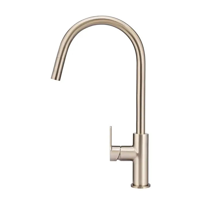 Meir Round Piccola Pull Out Kitchen Mixer Tap - Champagne Rose Gold