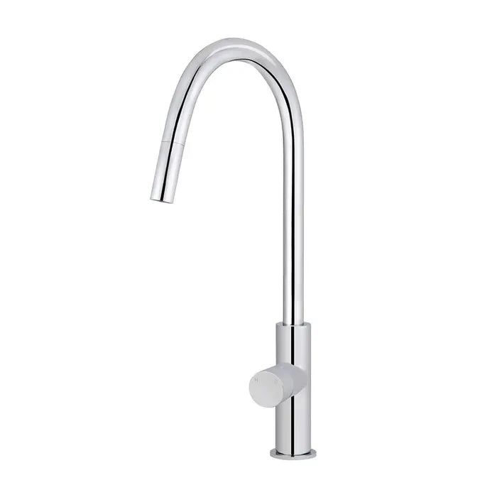 Meir Round Piccola Pull Out Kitchen Mixer Tap - Chrome