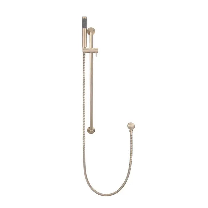 Meir Round Shower On Rail Column - Champagne Rose Gold