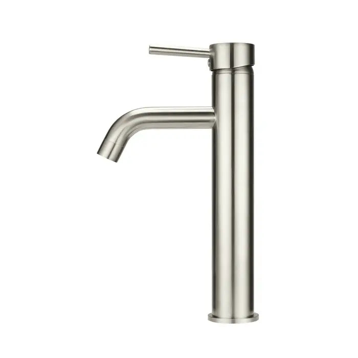 Meir Round Tall Basin Mixer Curved - Brushed Nickel