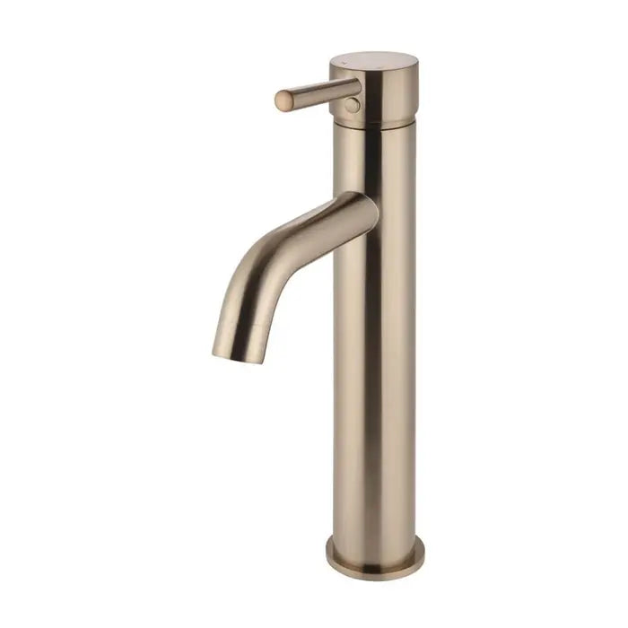 Meir Round Tall Basin Mixer Curved - Champagne Rose Gold