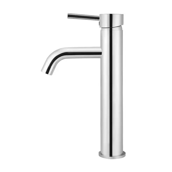 Meir Round Tall Basin Mixer Curved - Chrome