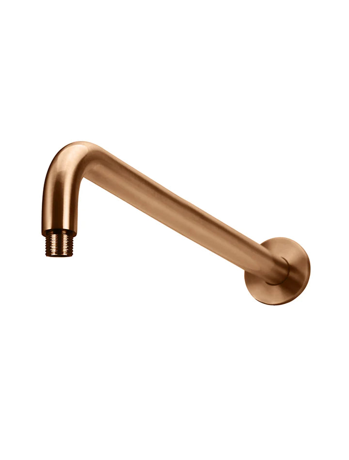 Meir Round Wall Shower Curved Arm - Lustre Bronze