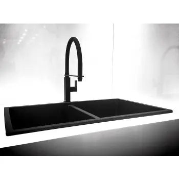 Meir Square Flexible Kitchen mixer Tap - Matte Black