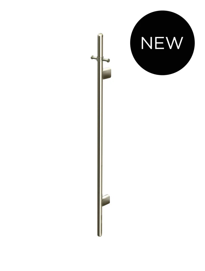 Meir Vertical Heated Towel Rail - Brushed Nickel