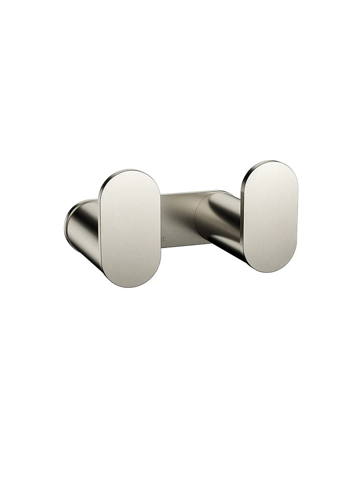 Meir Curvaé Double Robe Hook - Brushed Nickel