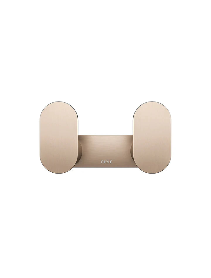 Meir Curvaé Double Robe Hook - Champagne