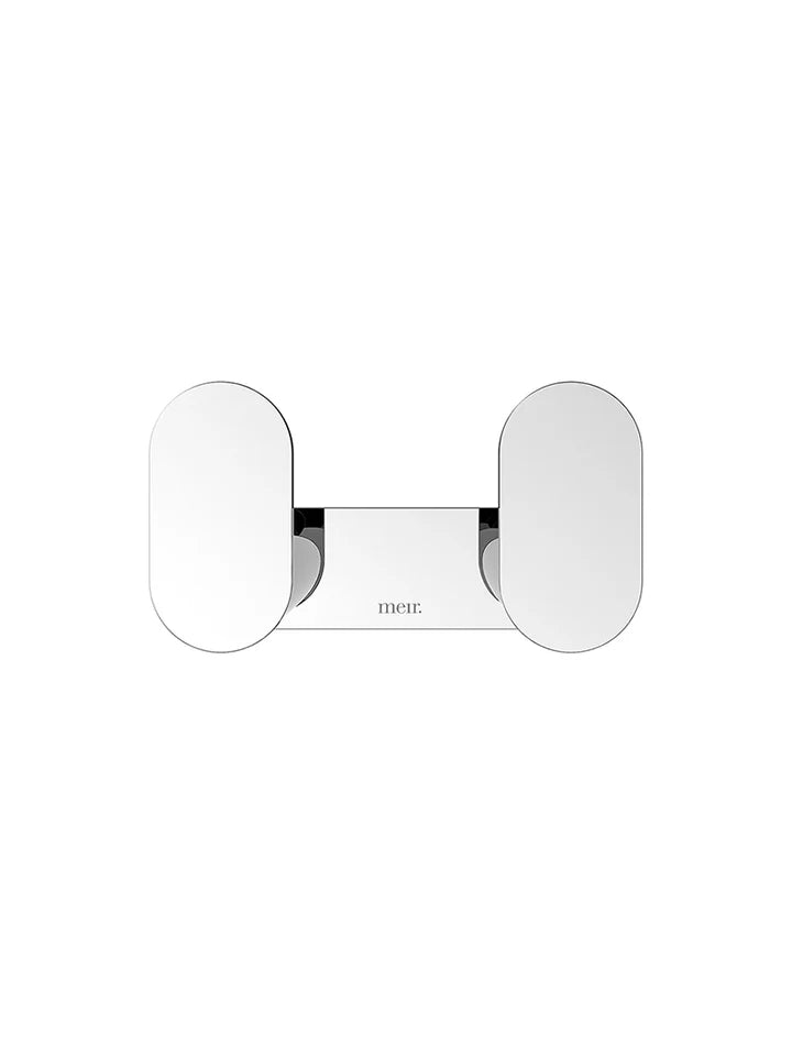 Meir Curvaé Double Robe Hook - Polished Chrome