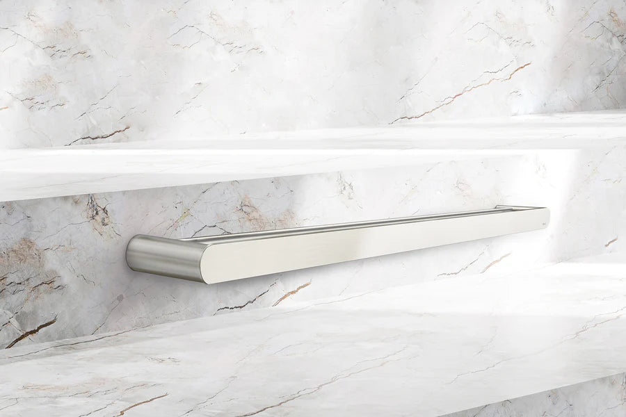 Meir Curvaé Double Towel Rail - Brushed Nickel