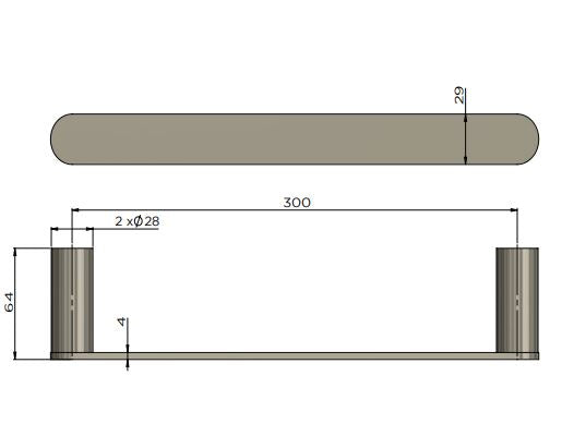 Meir Curvaé Guest Towel Rail - Gunmetal
