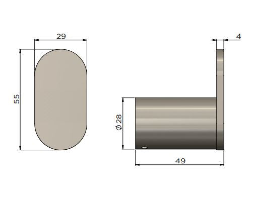 Meir Curvaé Single Robe Hook - Polished Chrome