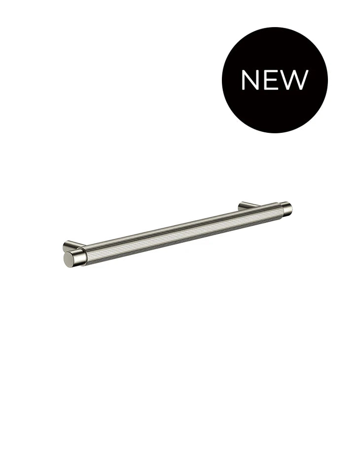 Meir Öppen Round Pull Cabinet Handle (Linear Knurled) - Brushed Nickel