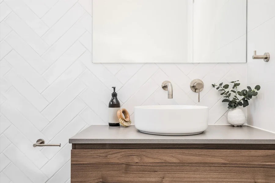 Meir Shower Waste with Tile Insert - Brushed Nickel