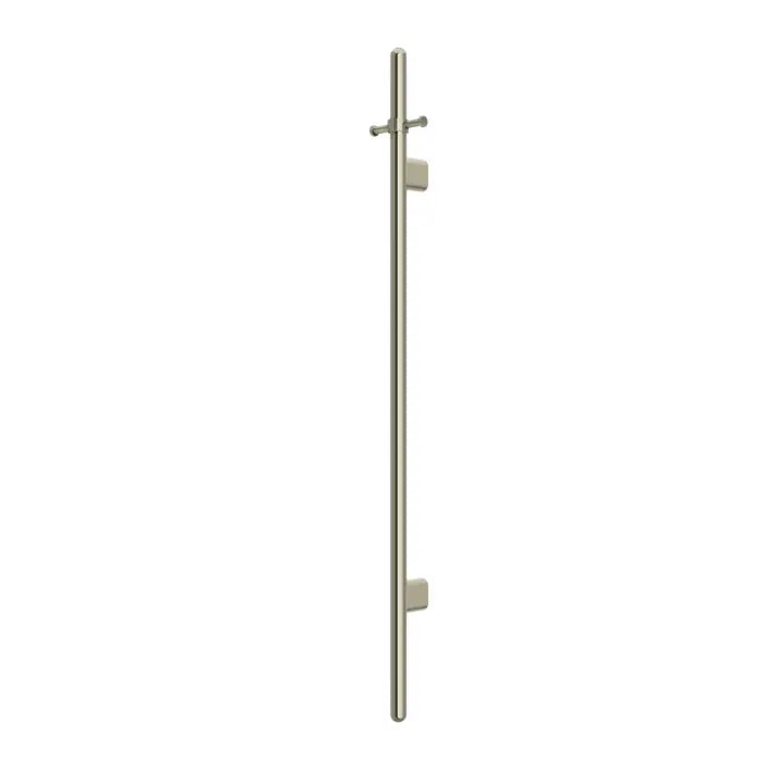 Meir Vertical Heated Towel Rail - Brushed Nickel