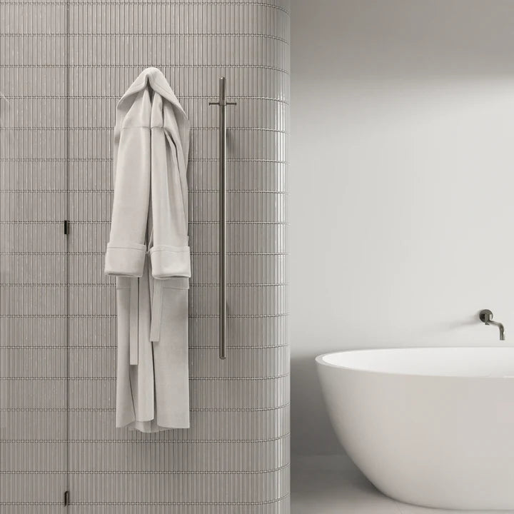 Meir Vertical Heated Towel Rail - Champagne