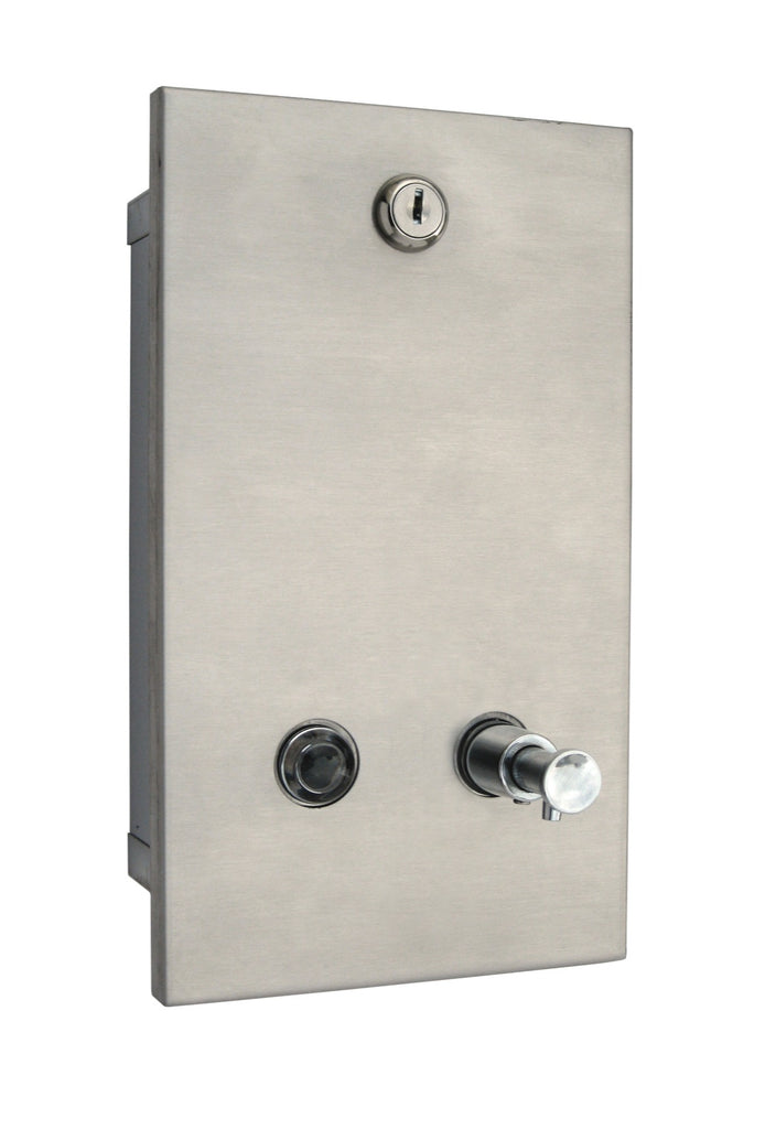 Metlam Recessed Vertical Soap Dispenser - Satin Stainless Steel