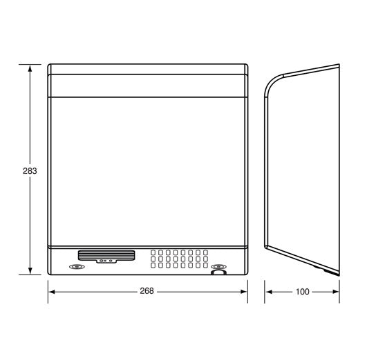 Metlam Slimline Auto Hand Dryer - Satin Stainless Steel