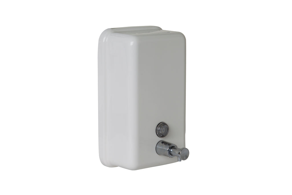 Metlam Vertical Soap Dispenser - Powder Coat White