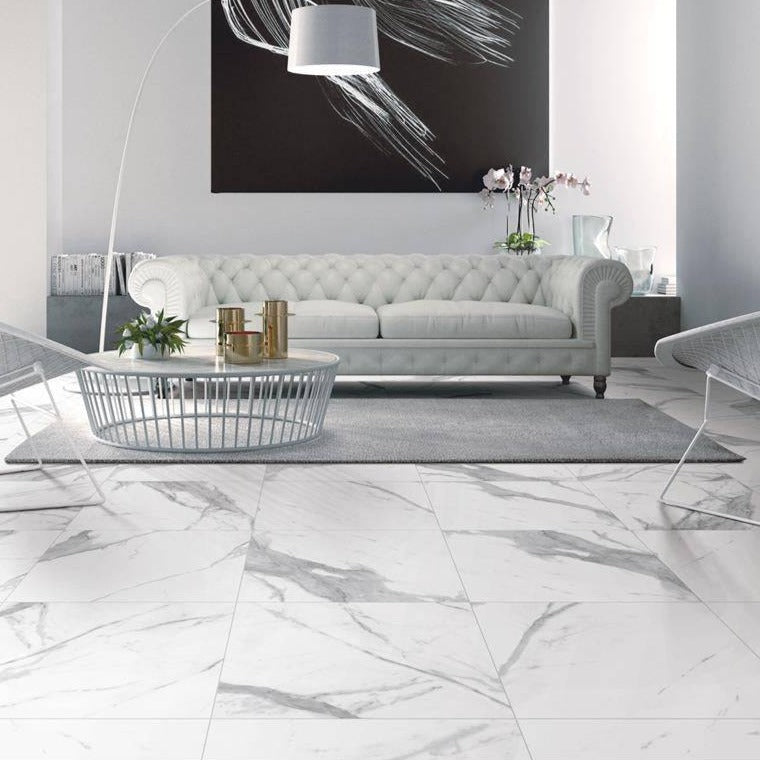 Calacatta Pro Marble Look Tile Matt 300x600