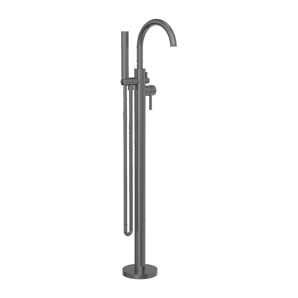 Nero Freestanding Bath Mixer with Handshower - Gunmetal Grey
