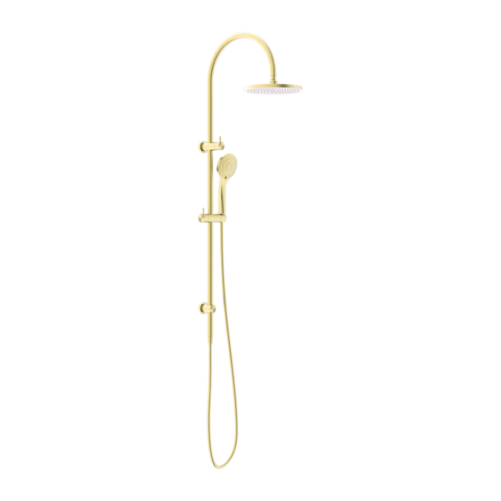 Nero Mecca Twin Shower with Air Shower - Brushed Gold