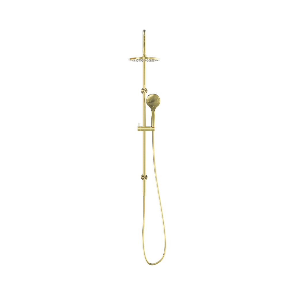 Nero Mecca Twin Shower with Air Shower - Brushed Gold