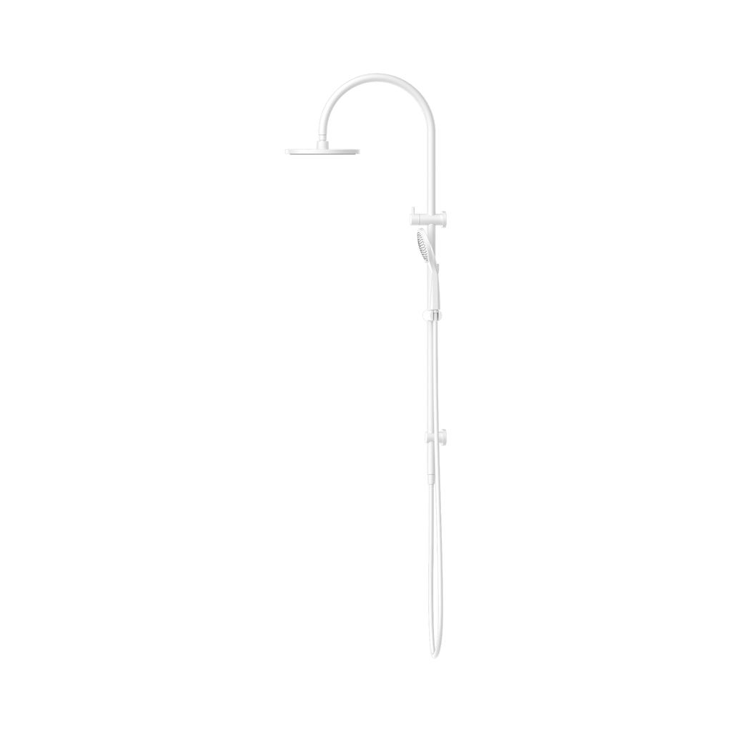 Nero Mecca Twin Shower with Air Shower - Matte White