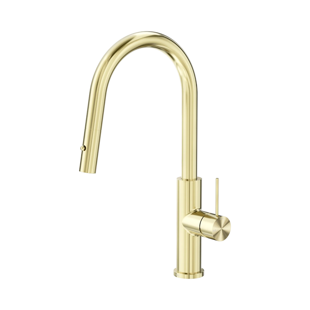 Nero Mecca Smart Sensor Pull Out Kitchen Mixer - Brushed Gold