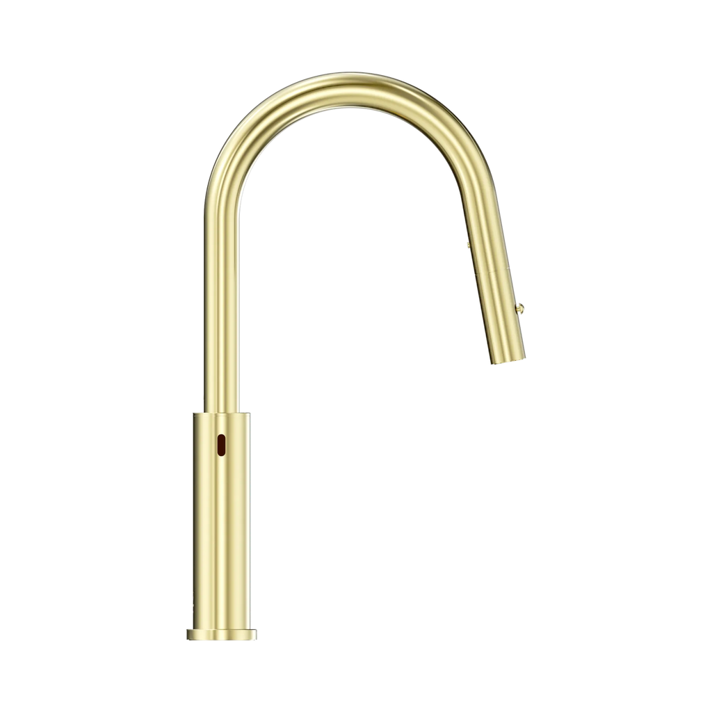 Nero Mecca Smart Sensor Pull Out Kitchen Mixer - Brushed Gold