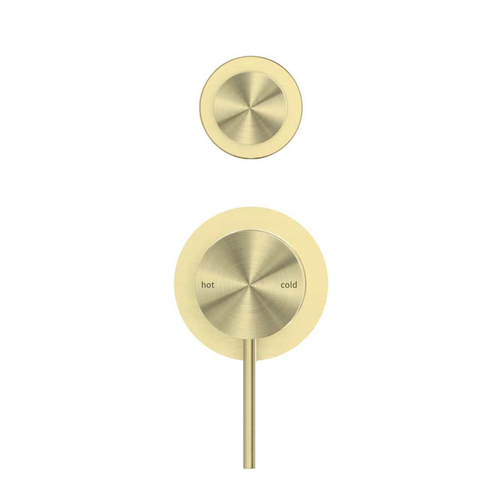 Nero Mecca Shower / Bath Diverter Separate Backplate - Brushed Gold