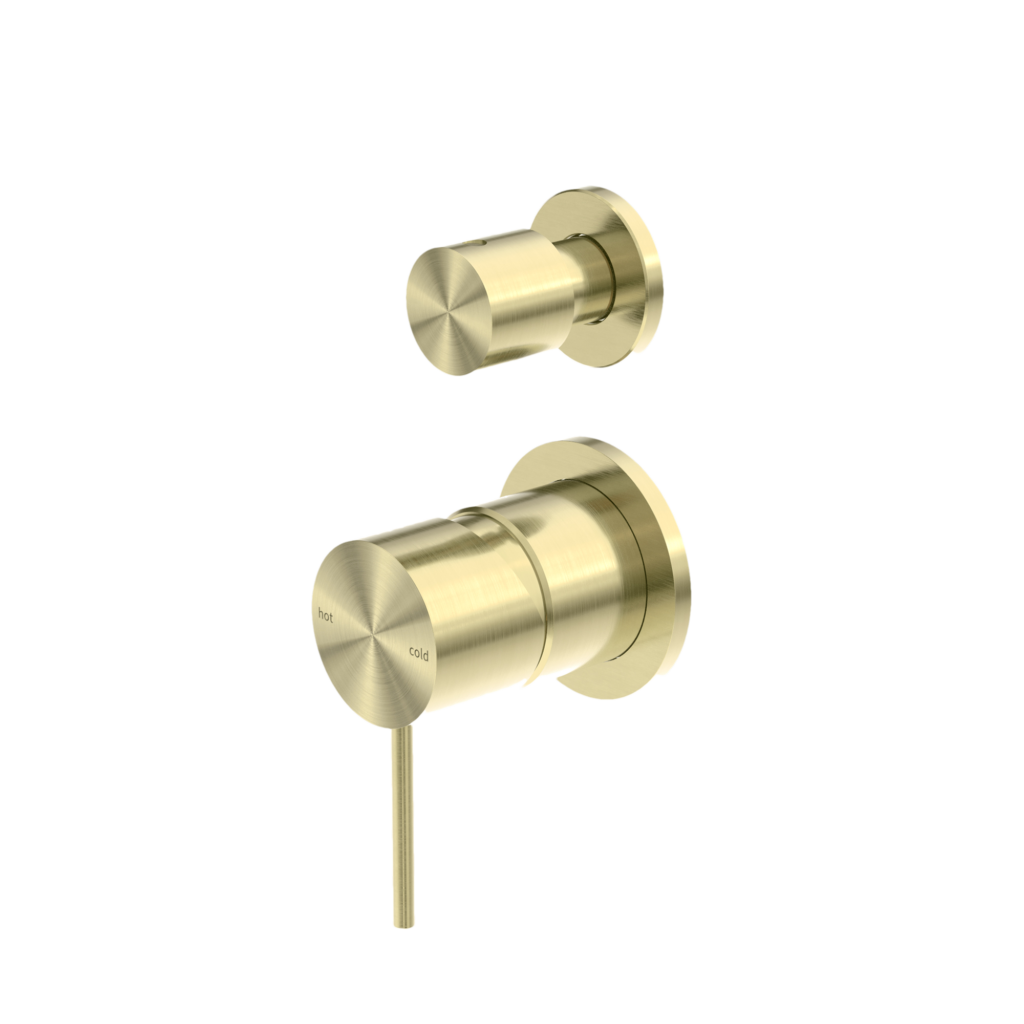 Nero Mecca Shower / Bath Diverter Separate Backplate - Brushed Gold