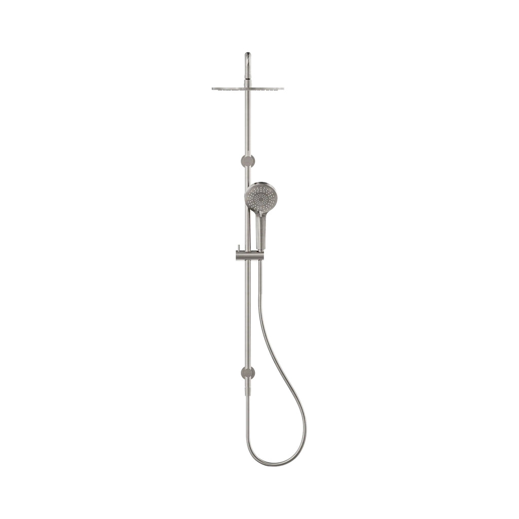 Nero Round Twin Shower - Brushed Nickel