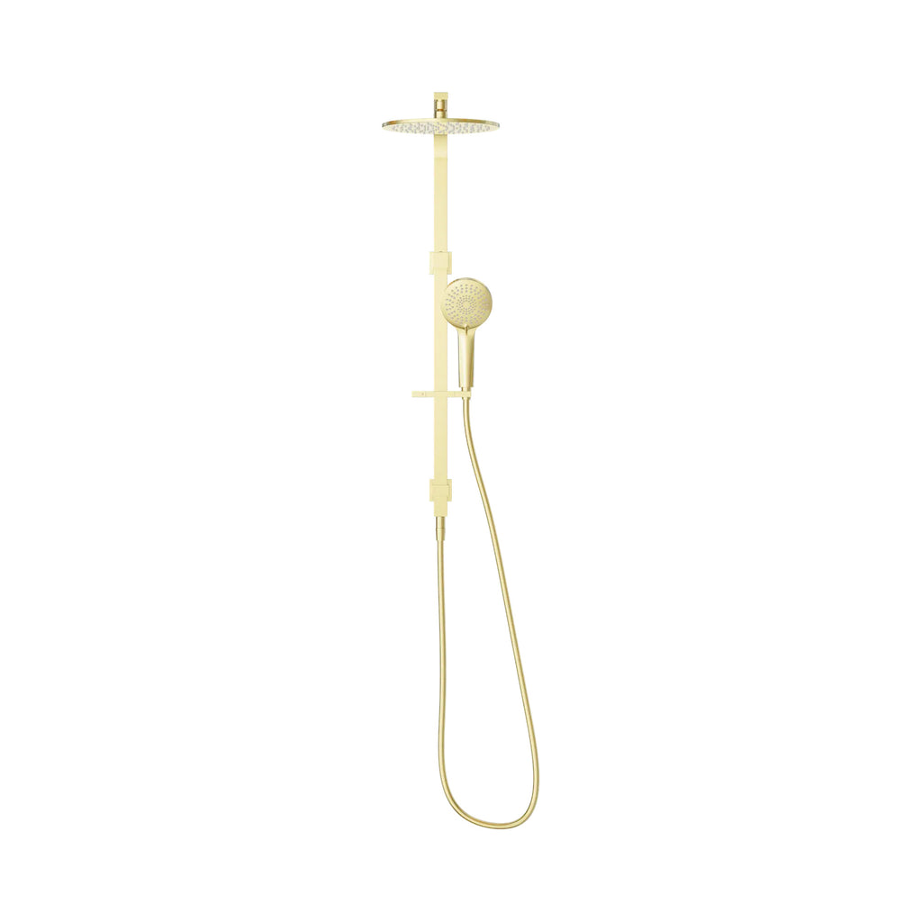 Nero Bianca Round Combination Shower 250mm - Brushed Gold