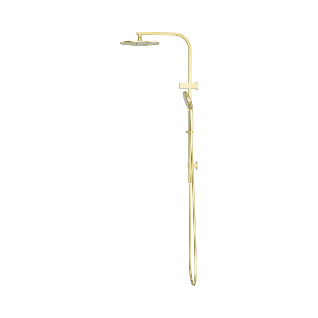 Nero Bianca Round Combination Shower 250mm - Brushed Gold