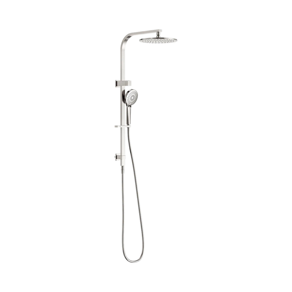 Nero Bianca Round Combination Shower 250mm - Brushed Nickel