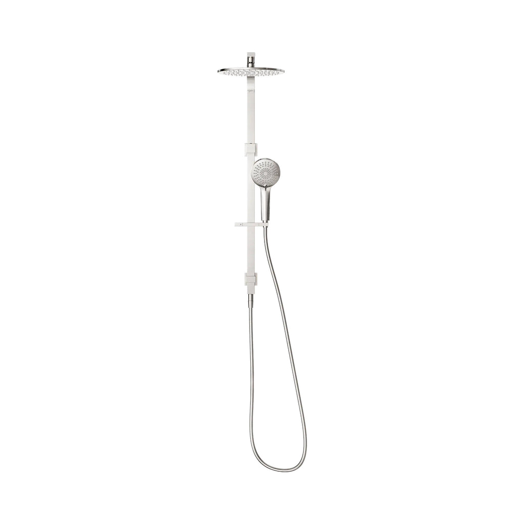 Nero Bianca Round Combination Shower 250mm - Brushed Nickel