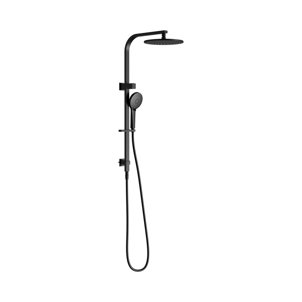 Nero Bianca Round Combination Shower 250mm - Matte Black