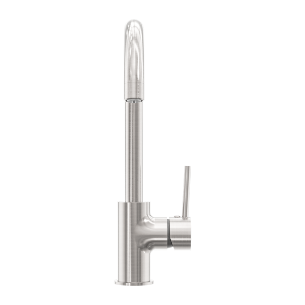 Nero Dolce Gooseneck Kitchen Mixer - Brushed Nickel