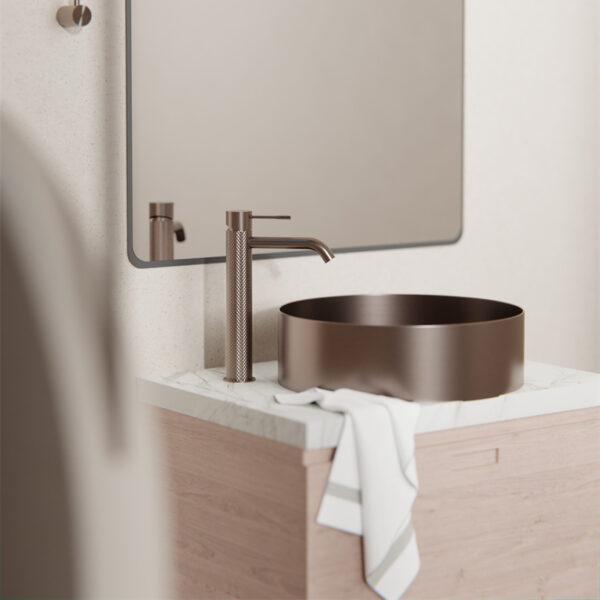 Nero Opal Tall Basin Mixer - Brushed Bronze
