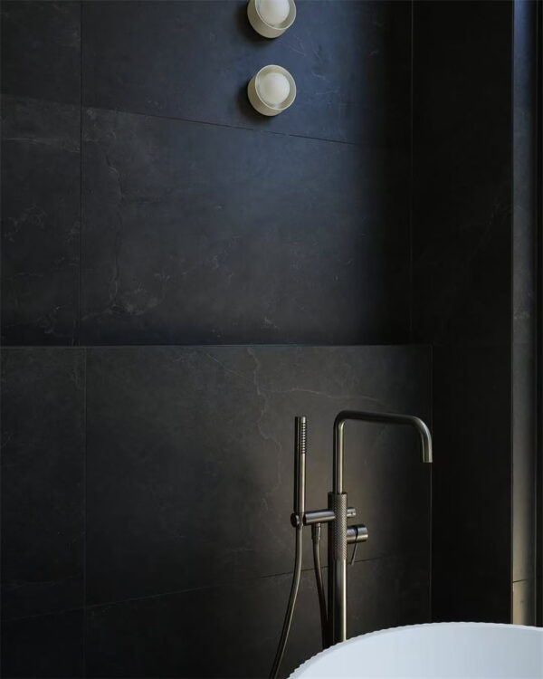 Nero Opal Freestanding Bath Mixer with Handshower - Graphite
