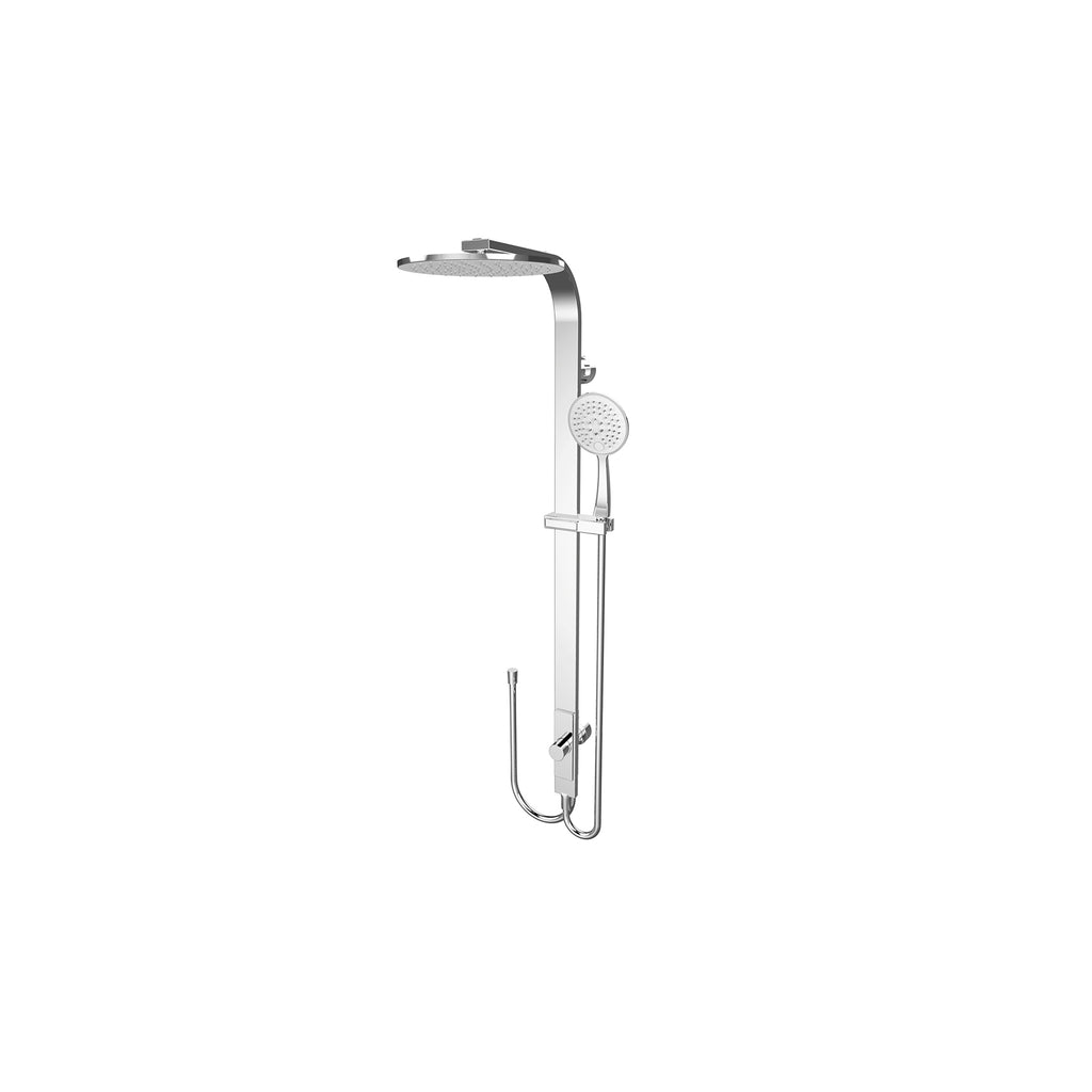 Nero Astra Rain Round Twin Shower Double Hose Shower - Chrome
